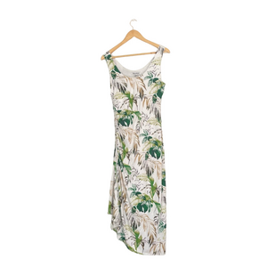 Tommy Bahama Tropical Leaf Print Sleeveless Dress midi